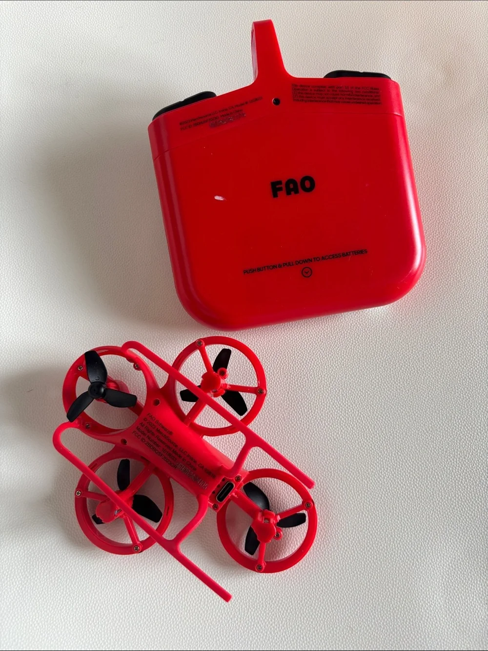 FAO Schwarz Red Stealth Stunt Mini Drone with Controller